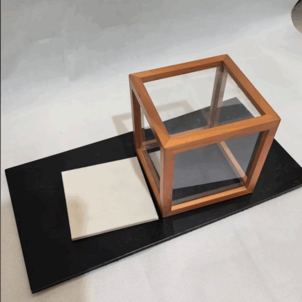 Square Glass Display Case with Frame - Image 5