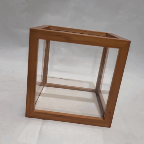 Square Glass Display Case with Frame - Image 3