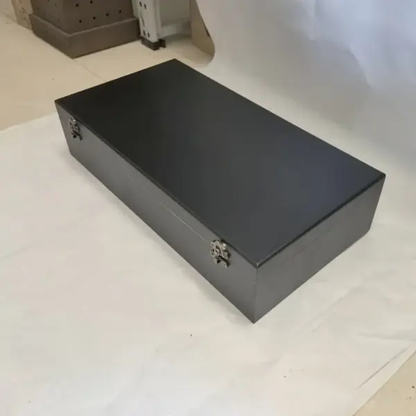 Black painted wooden box