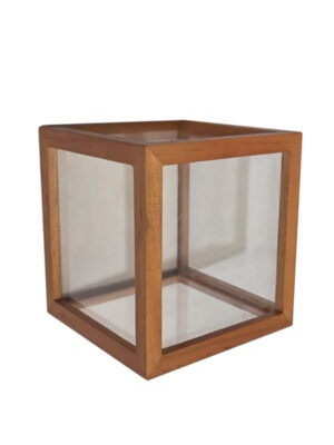 Square Glass Display Case with Frame