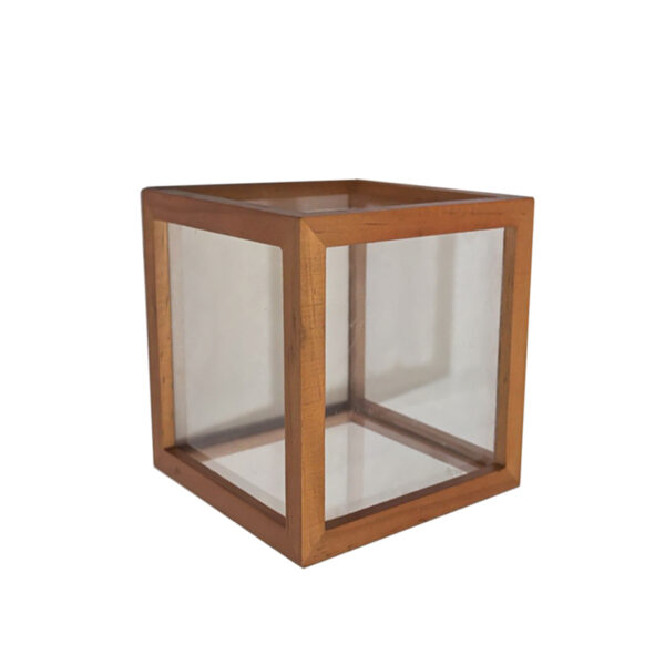 Square Glass Display Case with Frame