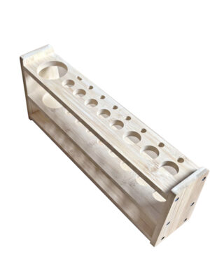 Custom Wooden Tube Holder Rack with Multi-Size Holes