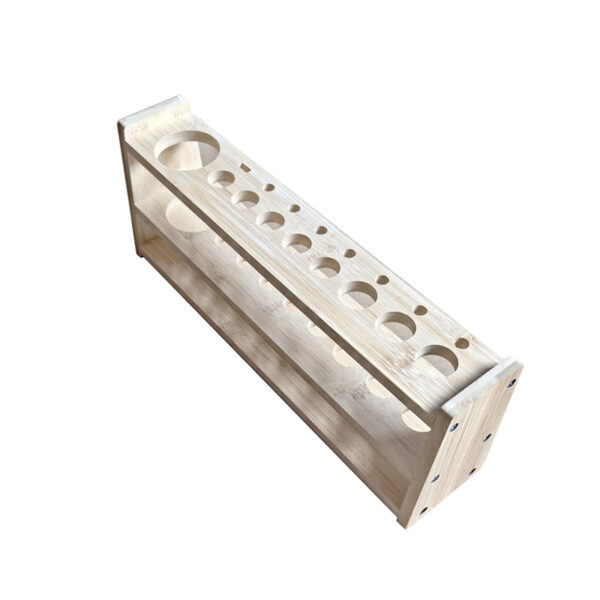 Custom Wooden Tube Holder Rack with Multi-Size Holes