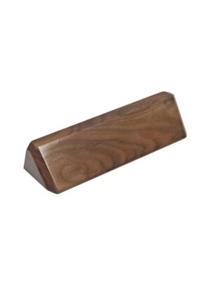 Blank Walnut Wood Desk Name Plate - Custom Wooden Wedge Desktop Sign