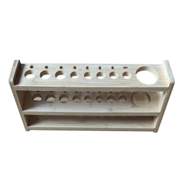Custom Wooden Tube Holder Rack with Multi-Size Holes - Image 2
