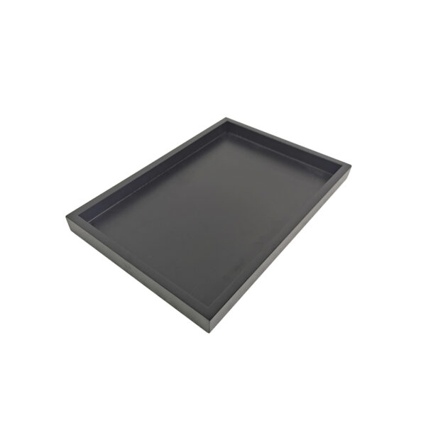 Black Painted Solid Wood Display Tray