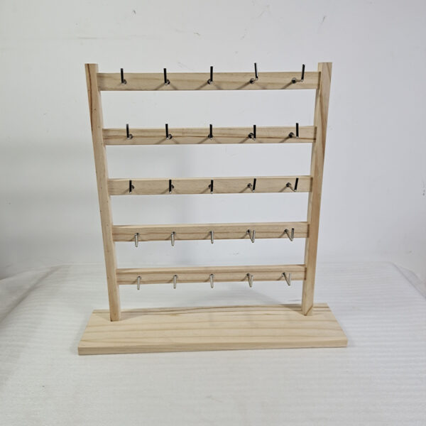 5-Tier Jewelry Display Stand with 25 Metal Hooks - Image 2