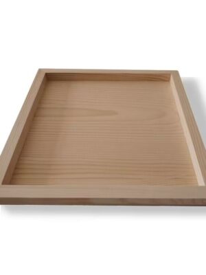 Unpainted Plain Pine Wood Shallow Trays