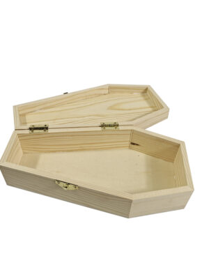 Unfinished Wooden Coffin Box