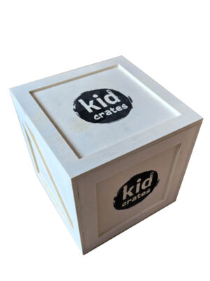 Square Plywood Kid's Crates with Custom Logo