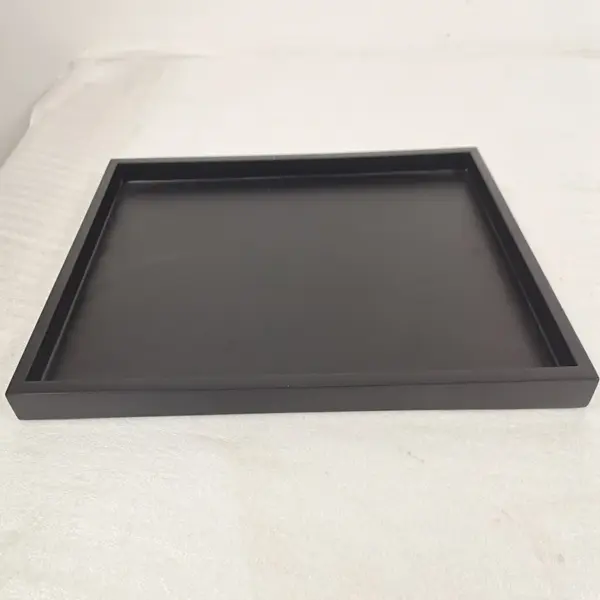 Black-painted wooden decorative Tray
