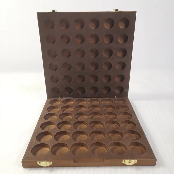 Multi-slot wooden storage boxes
