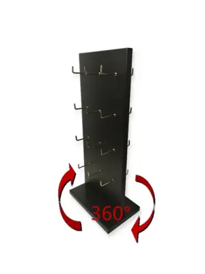 Rotating jewelry display stand wooden