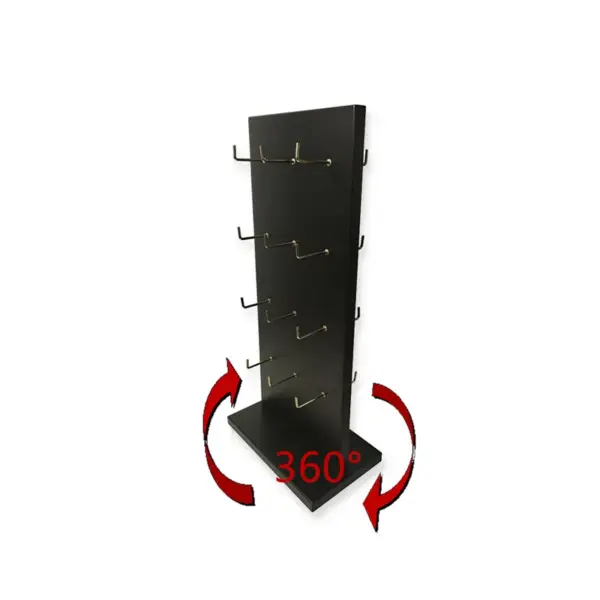Rotating jewelry display stand wooden