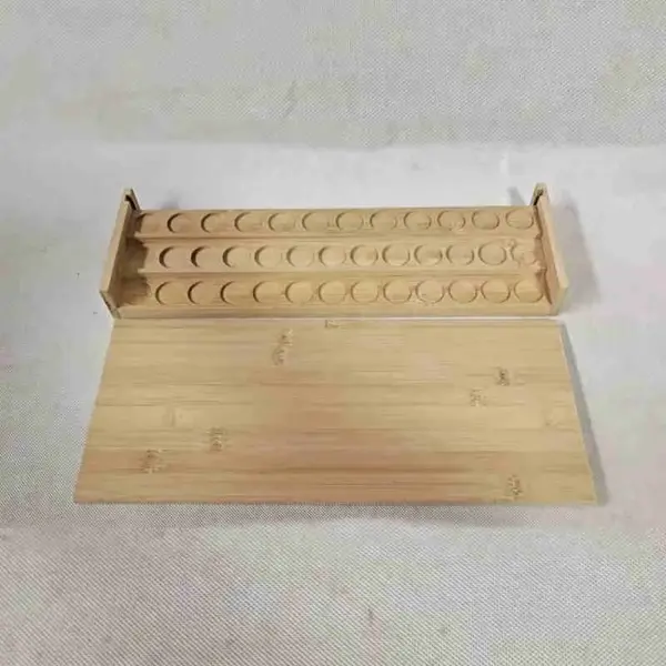bamboo wood essential oil display