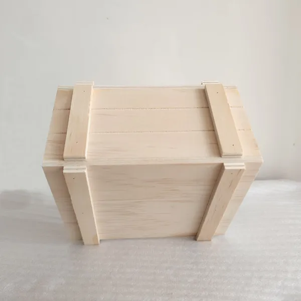 small wood crate gift box