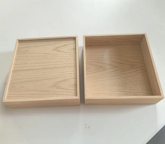 oak wood box no lid
