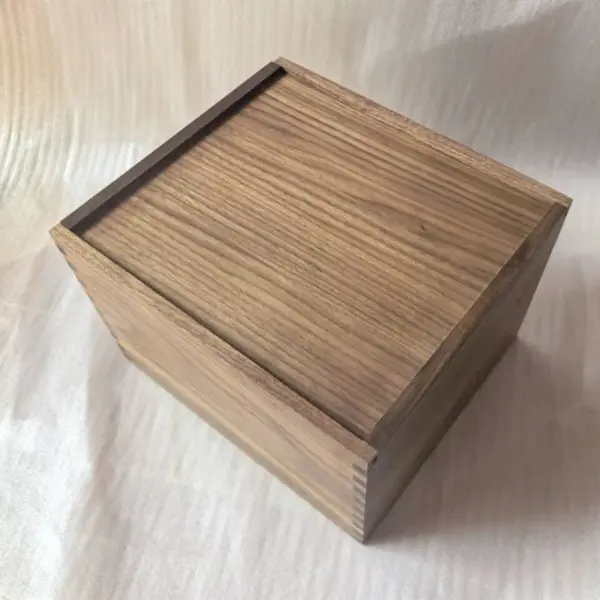 Sliding-Lid Walnut Wooden Gift Box