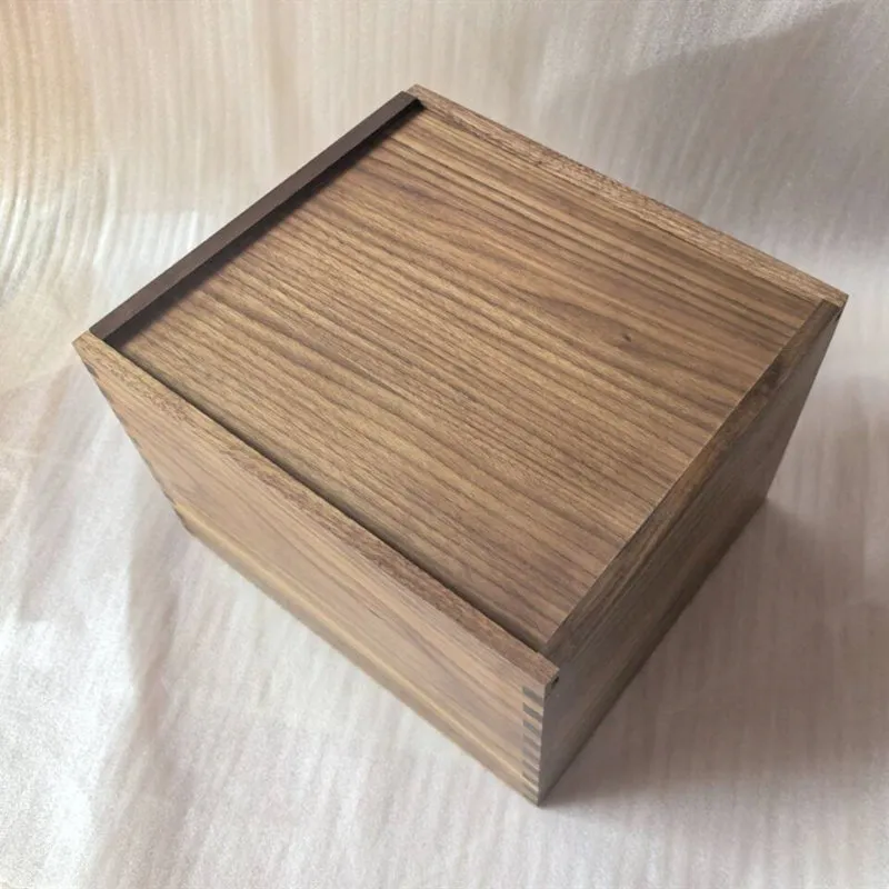 Sliding-Lid Walnut Wooden Gift Box