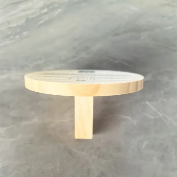 Round wooden coasters