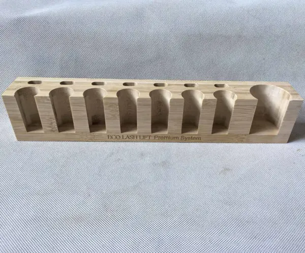 bamboo display stand for tubes and bottles