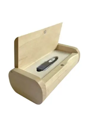 wooden gift box with magnetic lid
