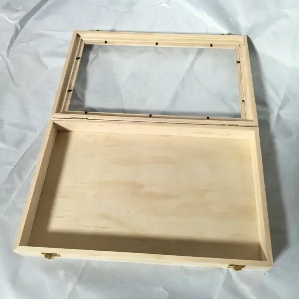 glass lid wooden display case
