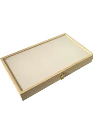 Acrylic-top wooden display boxes