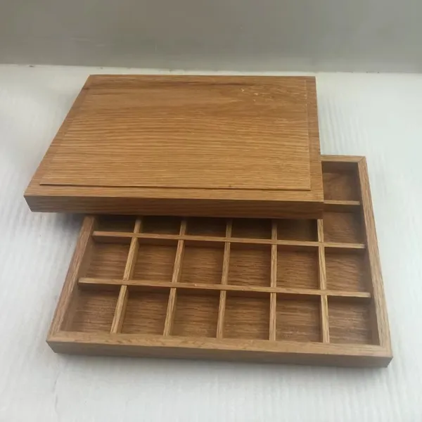 wood storage tray with lid