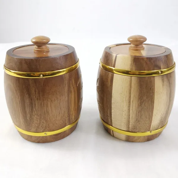 small barrel wooden container