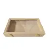 Two-Clasps clear lid wooden display box
