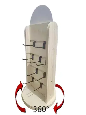 wooden display stands Wooden Rotating Display Stand