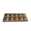 10-compartment wooden display tray