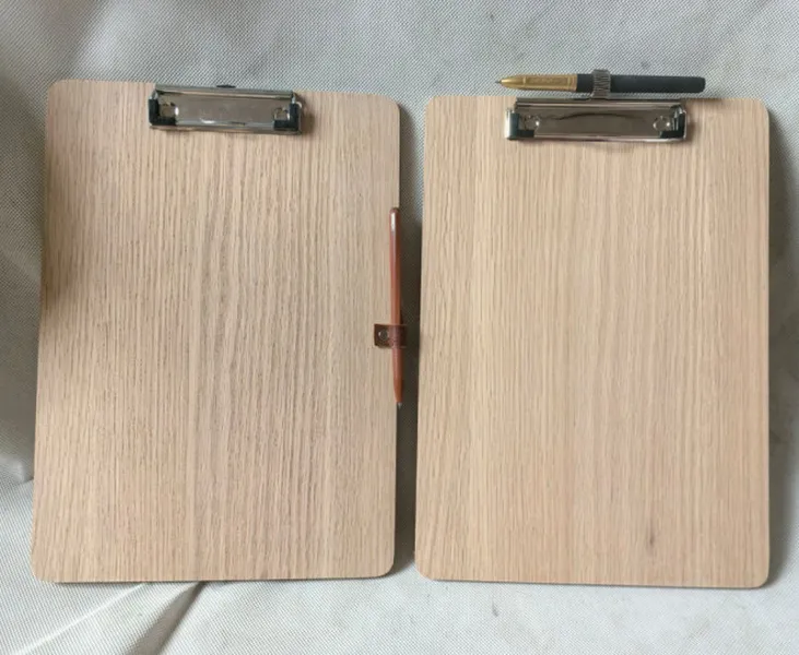 two style clip of wooden clipboard