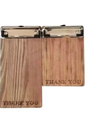 Mini Wood Clipboard Wooden Check Presenter