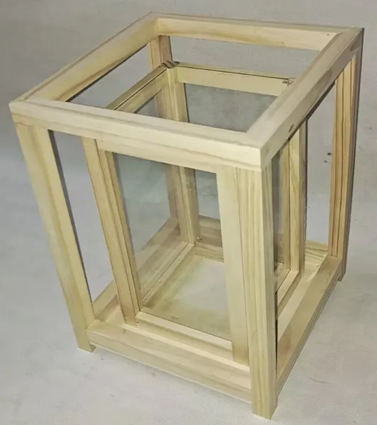 Wooden Lantern with glass