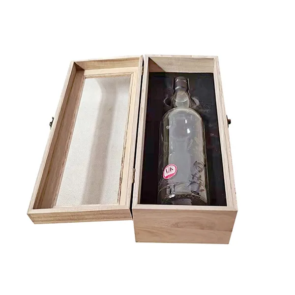 Hinge lid wood box with clear top