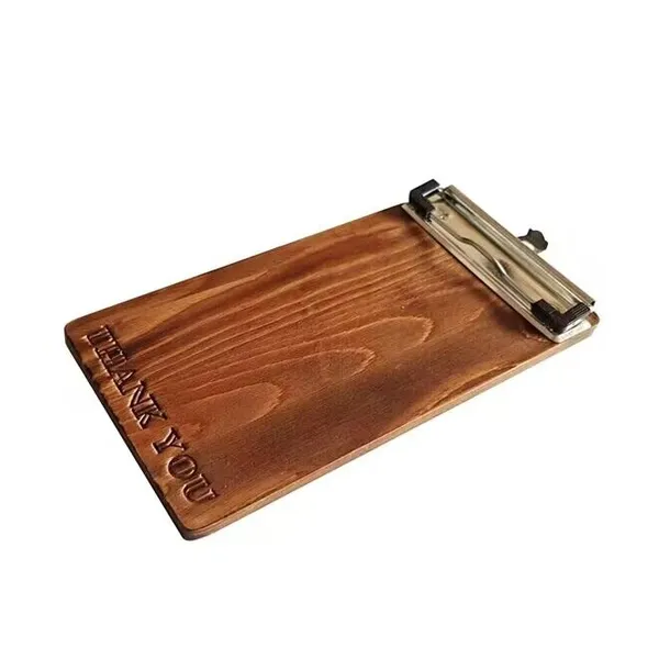 small wooden check holder