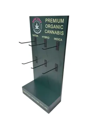 Wooden display stand with 6 hooks