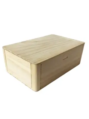 wooden wine boxes Pine wood box for wine gift packaging