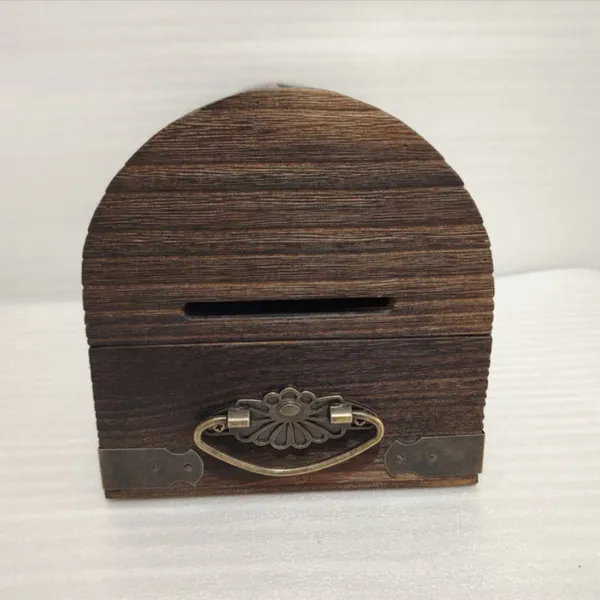 wooden treasure chest with handle