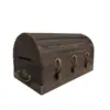 Antique-style treasure chest with 3 locks