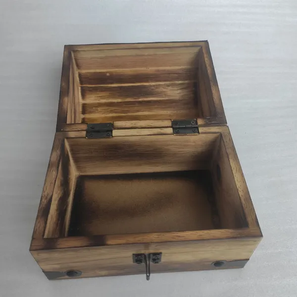 Arched top wooden treasure chest