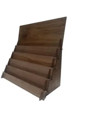 wooden jewelry card display stand